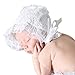 Huggalugs Baby Girls White Heart Eyelet Bonnet