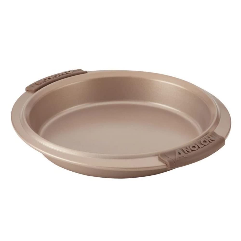 Anolon 59940 9" Round Cake Pan Steel, Alloy, Bronze