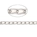 Aluminum Curb Chain in Bulk Wholesale, 5 Meters - Over 15 Feet (10x5.5mm Silver Tone)