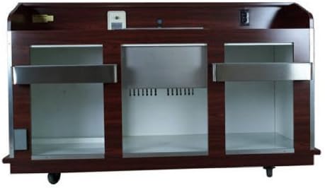 Canby Classic 6' Bar Series w/ 90LB insulated stainless drop in ice chest, 75 inch W x 31-1/2 inch D x 45 inch H, Cherry Laminate, 23 inch W x 21 inch D Ice Chest