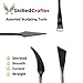 Skilled Crafter Pottery Tools & Carry Case. 28 Stainless Steel & Aluminum Clay Modeling & Sculpting Tools in 17 Piece Set. Professional Quality. + Free Needle Tool
