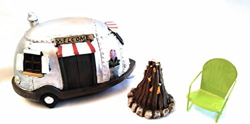 Fairy Camper with Campfire and Chair