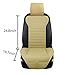 Big Ant Car Seat Cushion 2 Pack, Sleek Design Full Size Breathable Universal Four Seasons Interior Front or Back Seat Covers for Auto Supplies Office Chair with PU Leather(Beige)