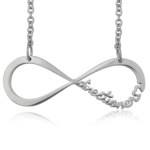 One Direction Stainless Steel Infinite Directioner Necklace 5 Grams 23.4 Inches Width 1.56 Inches