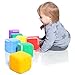 Milliard Soft Foam Blocks, Jumbo Size, for Stacking Sorting and Building, 24 4-inch Cubes with Removable Covers and Carry Bag