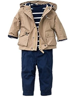 Boys 3 Piece Set Jacket, T-Shirt & Twill Pants