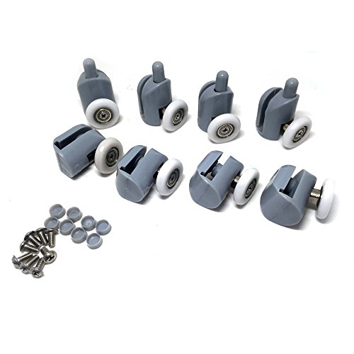 8 Shower Rooms Cabins Roller &Shower Door Enclosures Rollers Runners Wheels Pulleys (20MM-27MM) (Roller diameter 20MM)