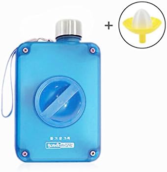 A5 Water Bottle/Reusable Slim water bottle/Clear A5 Memo Book Paper Bottle/Flat Portable Water Bottle (Blue)