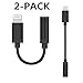 [2Pack] ChefzBest Headphone Adapter to 3.5 mm Jack Adapter Charge for iPhone Audio Charger Adapter Headset AUX Audio Charge & Audio for iPhone7/7 Plus Support Listen Music and Charge 12 Systemthumb 1