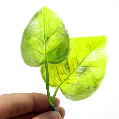 AQUEENLY Betta Hammock Leaf with Suction Cup, Fish Habitat Plastic Aquarium Plant - Thumbnail 3