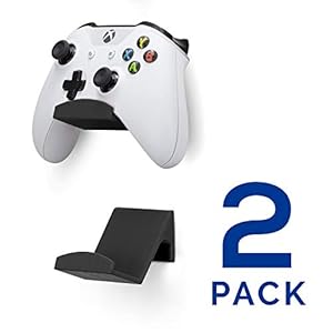 BRAINWAVZ Game Controller Wall Mount Stand Holder (2 Pack) for XBOX ONE SWITCH PS4 STEAM PC NINTENDO, Universal Gamepad…