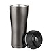 Isosteel VA-9581QAT 14 liq. oz Stainless Steel Double-Walled Vacuum Drinking Mug Color Coated Titanium-Gray
