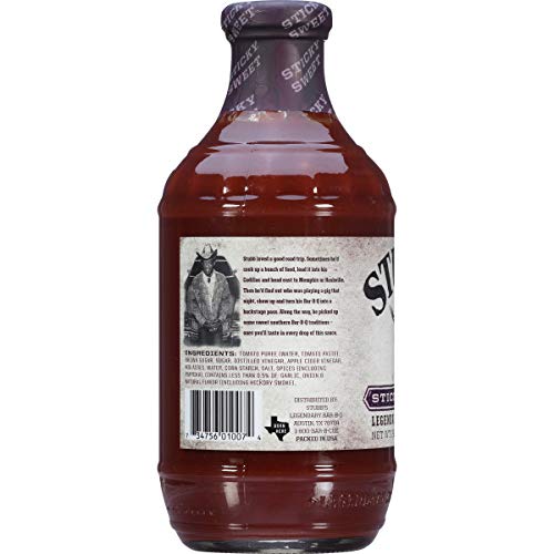 Stubbs Sticky Sweet BBQ Sauce, Gluten Free, No High Fructose Corn Syrup, 28 Oz, Pack of 3
