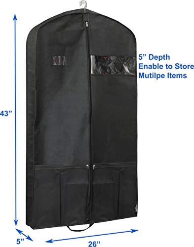Simple Houseware 43-Inch Heavy Duty Garment Bag w/Pocket for Dresses, Coats 2 Simple Houseware 43-Inch Heavy Duty Garment Bag w/Pocket for Dresses, Coats