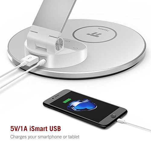 image for TaoTronics Eye-Caring Metal LED Desk Lamp with Fast Wireless Charger f