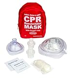 Ever Ready First Aid Adult and Infant CPR Mask Combo Kit with 2 Valves, 1 Count