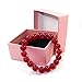10mm Birthstone Round Bead Beaded Balance Bracelet Semi-precious Stone Stretch Handmade Agate Bangle (Carnelian)