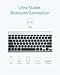 Anker Ultra Compact Profile Wireless Bluetooth Keyboard for iOS, Android, Windows and Mac with Rechargeable Battery and Aluminum-Effect Finish (Black)