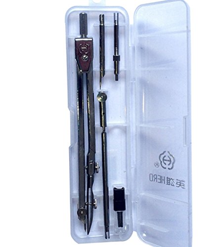 Grekywin Drawing Compass Set, Stainless Steel Drawing Compass Math Geometry Tools for Circles. - Thumbnail 4