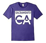 Mens Sacramento California T Shirt Cutout 2XL Purple