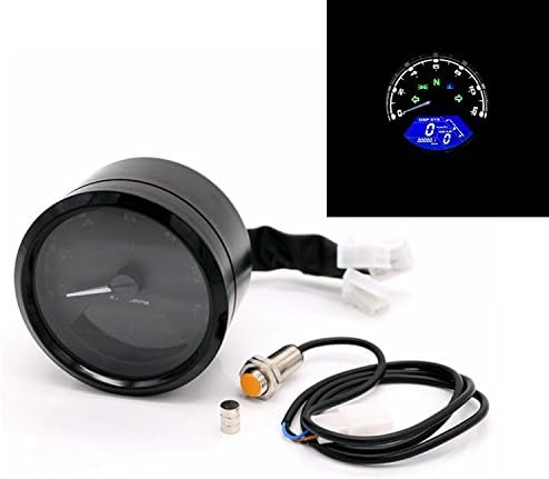 ANAY 52mm 12000RPM LCD Digital Tachometer Speedometer Odometer for 4 stroke 1/2/4 Cylinders Motorcycle