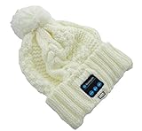Winkeyes Outdoor Sports Bluetooth cap Music Hat Headphone Beanie Lovely Answer Phone Hat (white)