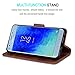 Wallet Case for Galaxy J7 2018/J7 Refine/J7 Star/J7 Crown/J7 Aura/J7 V 2nd Gen, OTOONE [Flip Folio] PU Leather Wallet Card Slot Protective Phone Cover with Kickstand for Samsung J7 (Bronze)