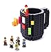 Redstore Build-On Brick Mug Lego Type Creative DIY Building Blocks Coffee Cup Water Bottle Puzzle Toy Mug 12oz 350 ml Desk Ornament Christmas Gift