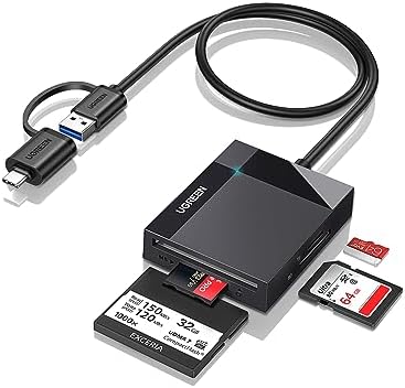 BENFEI Lettore di schede di eoria, USB Type-C/USB Type-A a SD TF Card