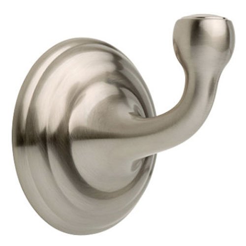 Delta Faucet 79635-BN Windemere Robe Hook, SpotShield Brushed Nickel, 24" Towel Bar, Satin