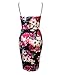 Roiii (TM) WOMENS V Neck SLEEVELESS CAMI STRETCH PENCIL BODYCON MIDI DRESS