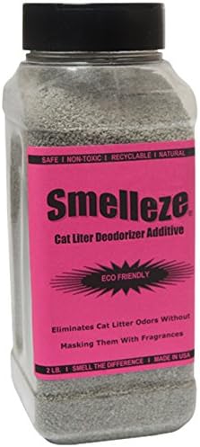 Natural Cat Litter Smell Eliminator Deodorizer Additive: 50 lb. Rids Strong Urine & Poop Stench. Change Kitty Box Litter Less. Safe for Cats. Unscented