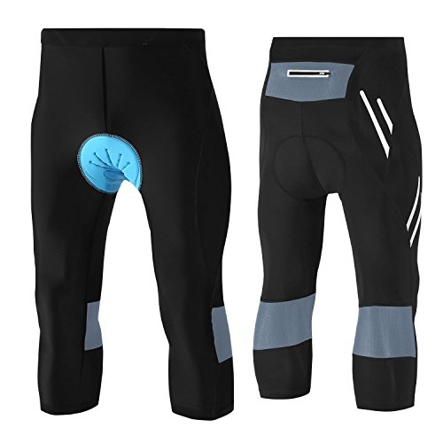 image for 4USPORTS Men's Padded Breathable Cycling Pants 3/4 & Long Bicycle Bike