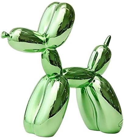 ximeima Statues Ornaments Dog Balloon Resin Statue - Green