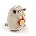 GUND Pusheen Snackable Chips Cat Plush Stuffed Animal Backpack Clip, Gray, 5