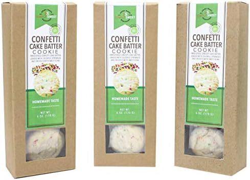 Simply Sweet Bakeshop Confetti Cake Batter Drizzled Dessert Cookies, 6 Ounces, 3-Pack (18 Ounce Total)