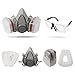 YINSHOME Respirator Mask(Plus Safety Glasses)-Gas Mask with Dual Filter Cartridges for Breathing Eye Protection Against Dust,Organic Vapors, Chemicals-Paint Respirator for DIY projects