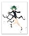 Watercolor One Punch Man Poster Prints - Set of 4 (8x10) Glossy Shonen Anime Manga Wall Art Decor - Saitama - Genos - Sonic - Tatsumaki (Tornado)