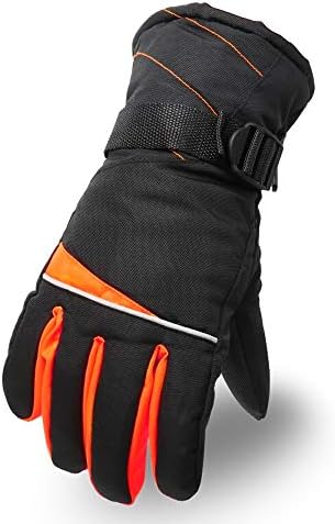 手袋メンズ冬の厚み付けコールドと防風防水暖かいレザーグローブサイクリングスキーグローブ