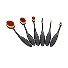 LALANG 6pcs Toothbrush Blending Brush Oval Foundation Powder Contour Makeup Brushes