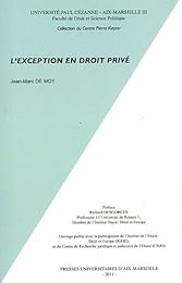 L' exception en droit privé