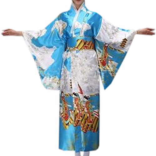 Partiss Women's Women's Japanese romantic cherry kimono Robe Cosplay Costume