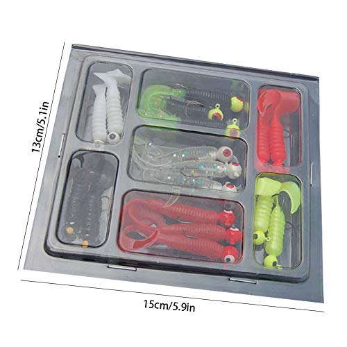 C/N 21 Stück Angelköder Jigköpfe Angeln Mini Soft Baits Lebensechte Köder mit Angelzubehör Box für Forelle Zander… – Bild 5