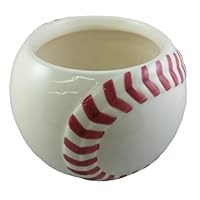 Accents & Occasions Ceramic Baseball Planter or Flower Arrangement Vase, 3-3/4-Inch