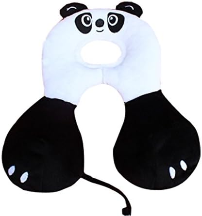 Toddler U Pillow Travel Neck Rest Protector Head Support Stroller Car Seat Headrest Pillow For baby 0-12 Month (Black panda)