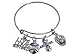 Infinity Collection Girls Softball Gift - Live Love Softball Bangle Bracelet with Bat & Glove Charms, Jewelry & Accessories for Players, Moms & Teams
