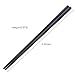 Buyer Star 5-Pair Stainless Steel Black Metal Reusable Chinese Square Chopsticks