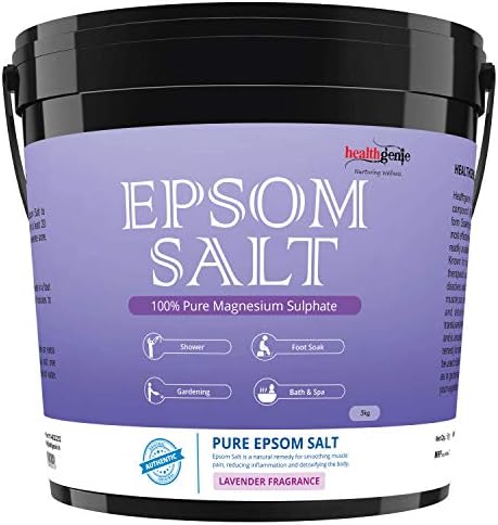 Healthgenie Epsom Salt for Relaxation and Pain Relief with Lavender Fragrance - 5 kg