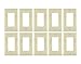 Enerlites 8831-LA 1-Gang Decorator/GFCI Rocker Wall Plate, Standard Size, Unbreakable Polycarbonate, Light Almond, 10 Pack