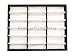 (SU-18A-1) ROXYDISPLAY™ Sun Glasses Display Tray. Color: Black Out Side Edge, with White Interior. 18 Display Slots.